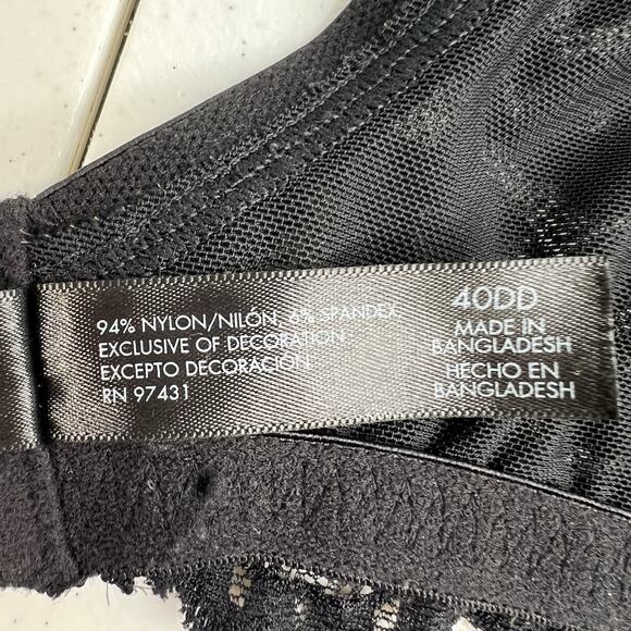 Smart And Sexy 40DD Bra Signature Lace Unlined Underwire In Black SA964 - Picture 14 of 16